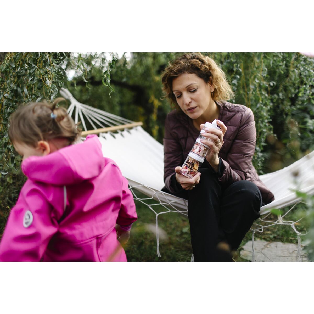 Huppa Dětská softshellová kombinéza Adal dark fuchsia/gray REFLEX s šedými koleny