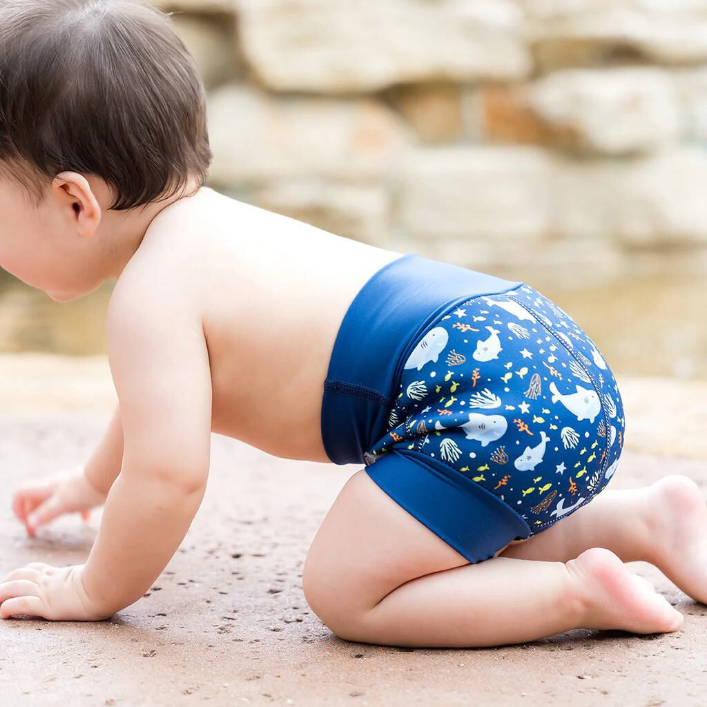 Splash About Dětské plenkové plavky Happy Nappy Shark Reef