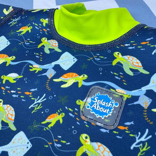 Splash About Dětské neoprénové UV body s krátkým rukávem Turtle Tide