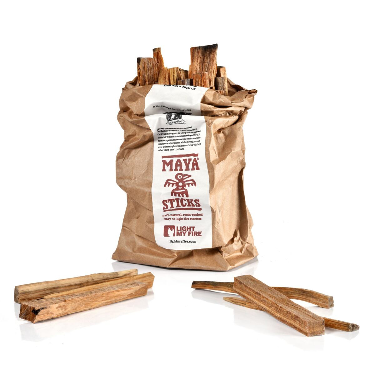Light my fire Přírodní podpalovač z pryskyřičného dřeva MayaSticks 2lb/900 g