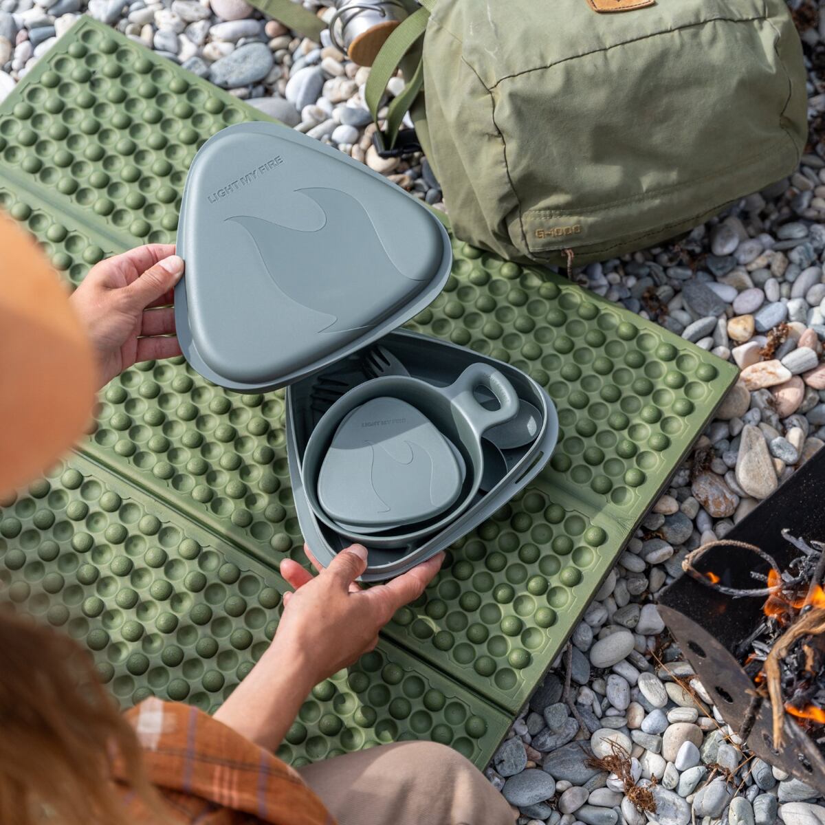 Light my fire Cestovní sada nádobí Outdoor MealKit 2.0 sagegreen