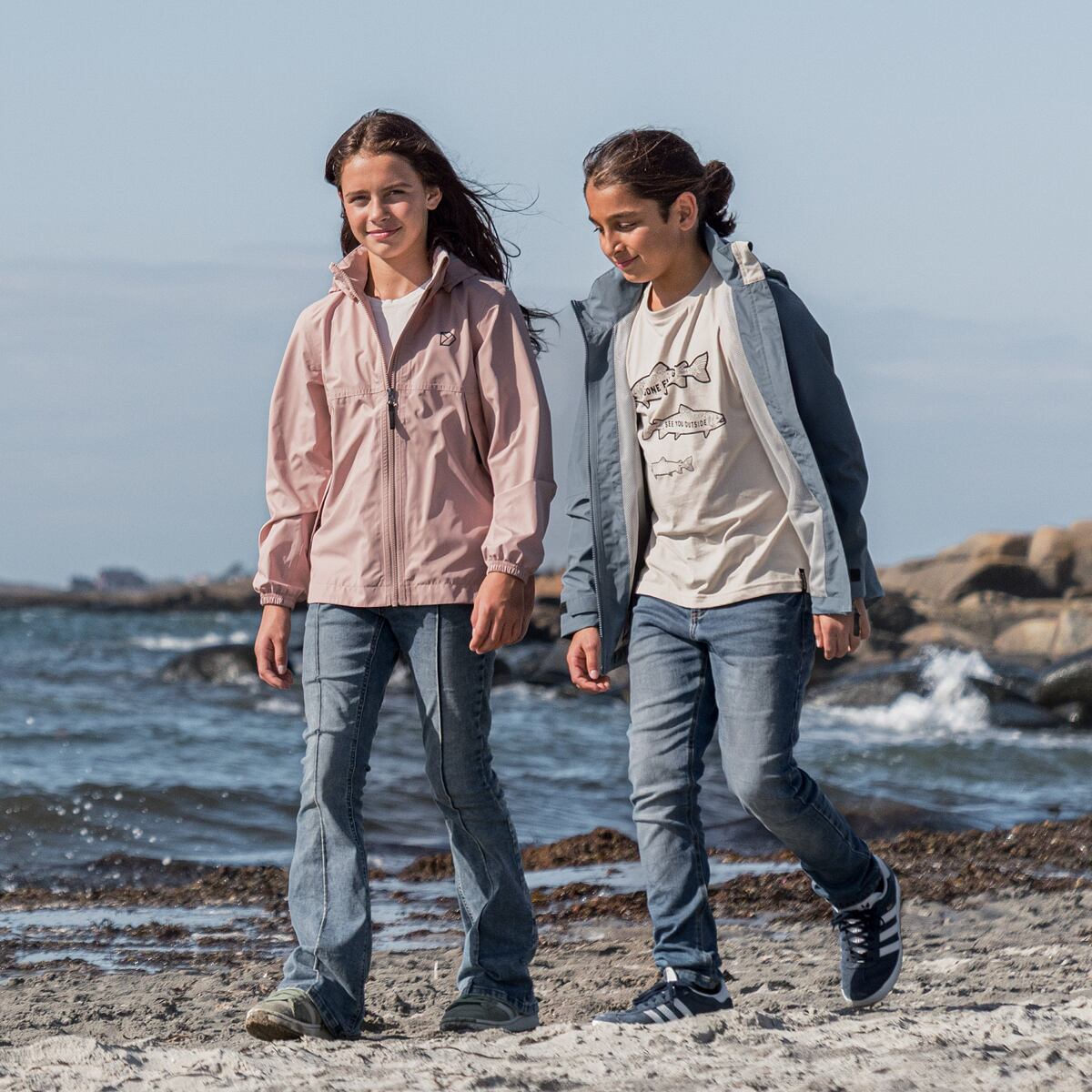 Didriksons Dětská nepromokavá bunda Meliss vintage pink - ROSTOUCÍ