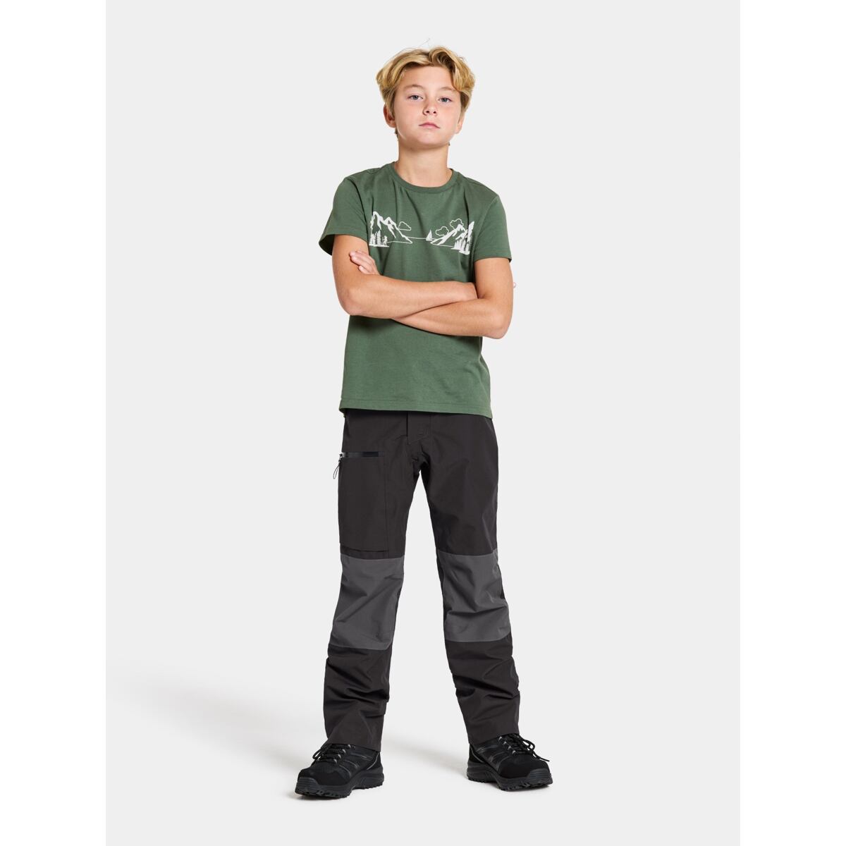 Didriksons Dětské nepromokavé kalhoty Svalört black - ROSTOUCÍ