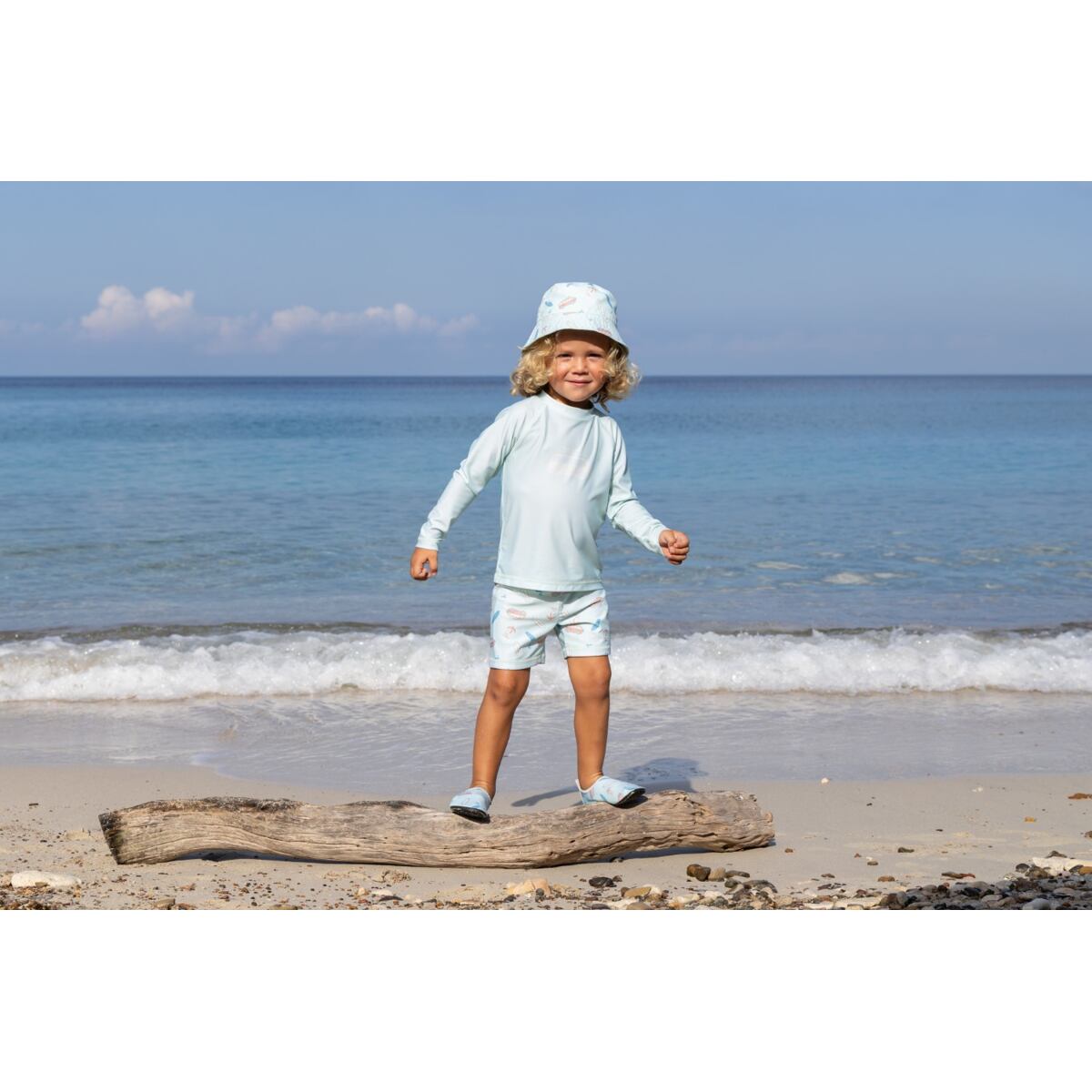 Playshoes Dětský UV klobouk Surfbus oboustranný - mint green