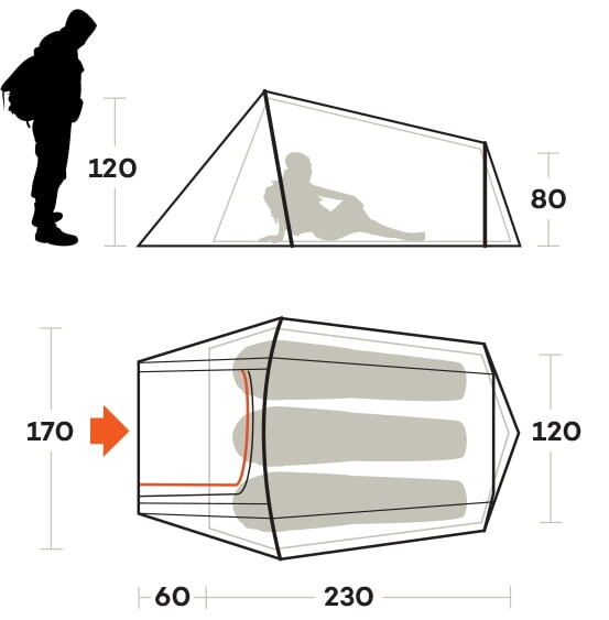Ferrino Ultralehký stan Sling 3  pro 3 osoby green